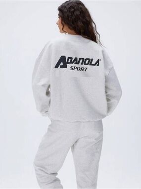 Adanola Light Gray Oversized Sweatshirt - New - size small